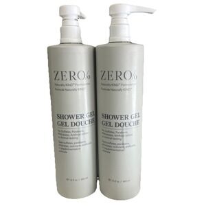 Lot of 2 Zero Percent Shower Gel Naturally KIND Formulation 15oz 443ml Pump